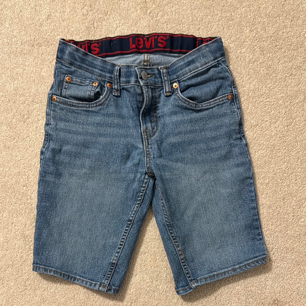 Levi's Blue Denim Bermuda Shorts Classic Style
